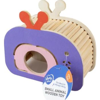  Duvo+ Small Animal Wooden Play House TV 19,6x8,5x17cm, Multicolour 