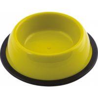 Georplast Silver Antislip Plastic Pet Bowl S Lime Green 16x4cm