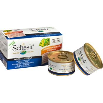  Schesir Dog Wet Food-Tuna With Seabass 340g 