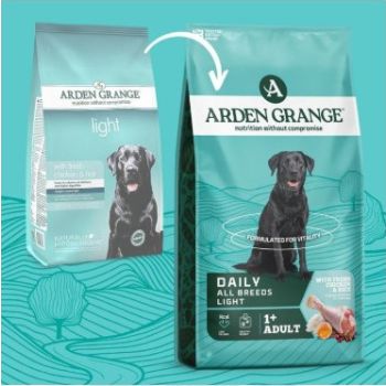  Arden Grange Daily All Breeds Light Adult Fresh Chicken & Rice Dry Dog Food 12kg 