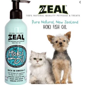  Natural Hoki Fish Oil Supplement for Cats & Dogs (225ml) 