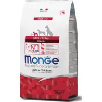 Monge Natural Superpremium Mini Senior Rich in Chicken 3 kg ( 2pcs left)
