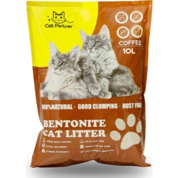  Cat Partner Bentonite Dust Free Clumping Litter - 10 L - Coffee 