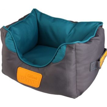  Gigwi Place Soft Bed Green & Gray Large 65L X 55W X 25H 