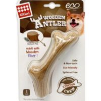 Dog Chew Wooden Antler with Natural Wood and Synthetic Material Small