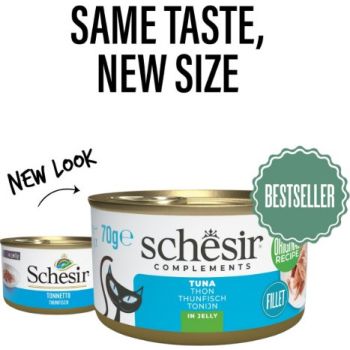  Schesir Complements Cat Wet Food in Jelly Can- Tuna 70g 
