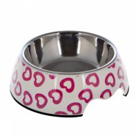 Nutrapet Applique Melamine Round Bowl Sets,Heart L:22 * 7.5Cms 700/ml23.6oz