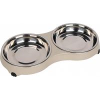 4 Paw Cat Dish Dinner Set Bowls   MEDIUM  (Beige)