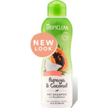  Tropiclean Papaya Plus Luxury 2 in 1 Shampoo 