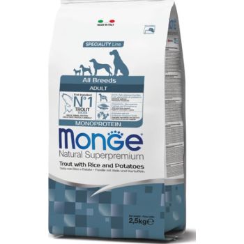  Monge Natural Superpremium All breeds Adult Monoprotein Trout with Rice and Potatoes 2,5 kg 