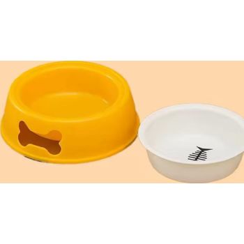  Saas Pet Single Bowls M in Yellow Color 