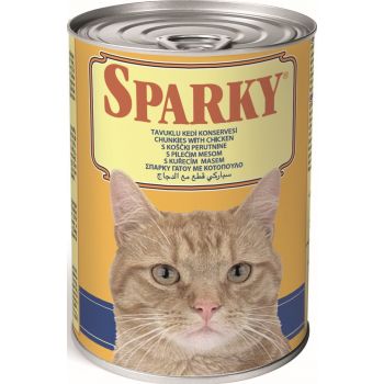  SPARKY CHUNKIES WITH CHICKEN – COMPLETE CAT FEED 415G 