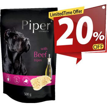  PIPER Dog Food Beef Tripes Sachet 500g 