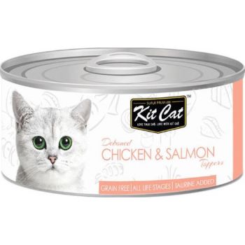  Kit Cat Wet Food  Chicken & Salmon Toppers 80g 