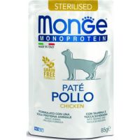 Monge Monoprotein Cat Wet Food Sterilised Chicken Grain Free 85g