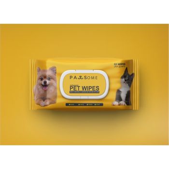  Pawsome Pet Wipes (80 Sheets)- Paraben & Alcohol Free 