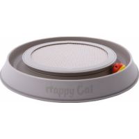 Georplast Happy Cat Cardboard Scratcher + Toy Grey