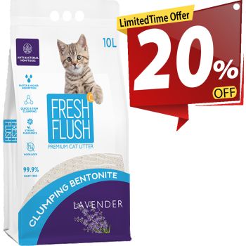 Fresh Flush 10 LT Lavender Scented Cat Litter 
