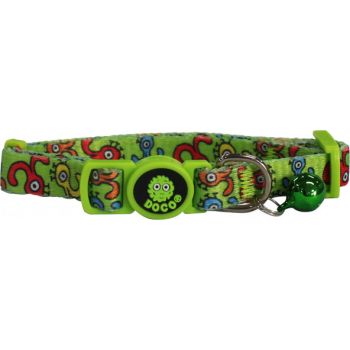  DOCO® LOCO Cat Collar Pattern Printed (DCAT002) Green Monster 