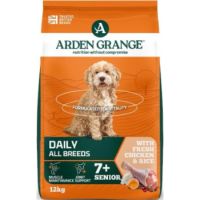 Arden Grange Daily All Breeds Senior with Fresh Chicken & Rice Dry Dog Food 12kg