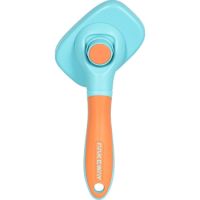 Pakeway T10 Rotatable Self Slicker Pet Grooming Brush-19.1x9.6 x5.4 Cm-Blue/Orange