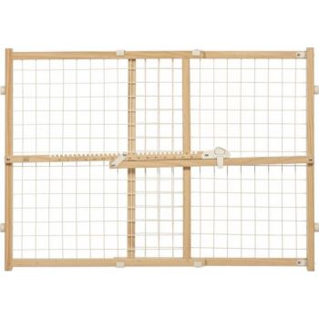  24" Wood And Wire Mesh Pet Gate 