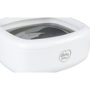  Duvo+ Splash-proof Drinking Bowl Square 1500ml - 21x20x8,5cm White/Grey 