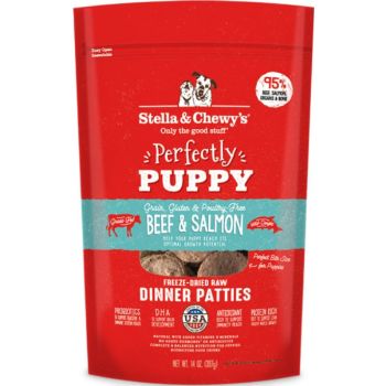  Dog FD Perfectly Puppy Beef & Salmon Patties-14oz 