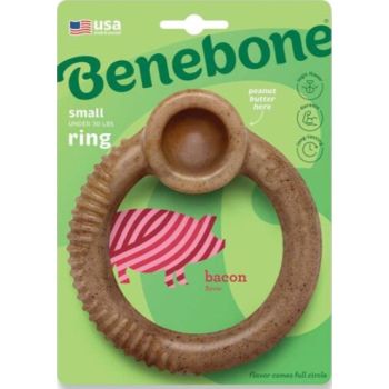  Benebone RING Dog Toy – Bacon Small 