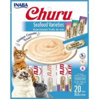 Inaba Churu Seafood Varieties Bag Cat Treats , 20 Tubes