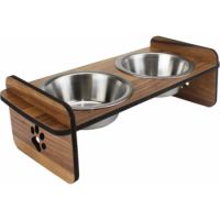 Okutan Wooden Demounted Double Dish Bowl Dark oak