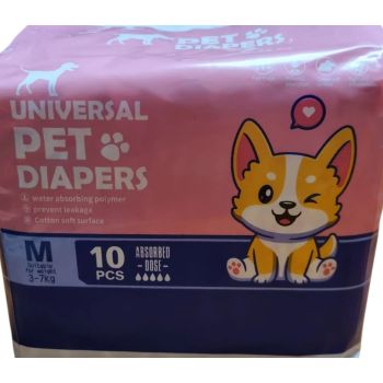  Universal Female Pet Diaper- M (10pc) 