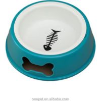 Saas Pet Single Design Bowls In  Green Color Large