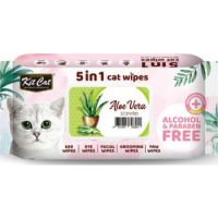 Kit Cat 5-In-1 Cat Wipes ALOE VERA Scented