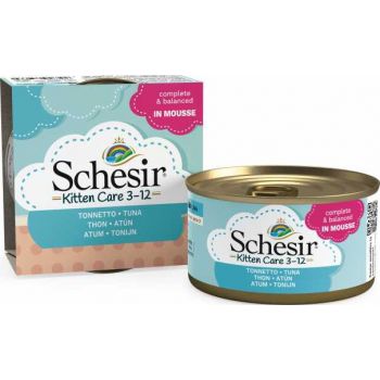  Schesir Kitten Can Mousse 3-12 Tuna Wet Food 85g 