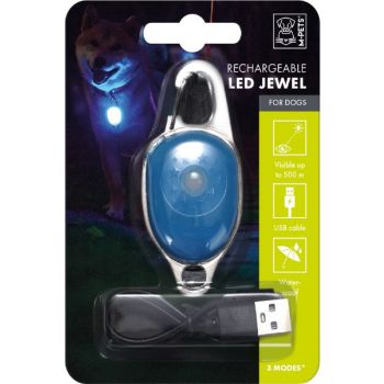  M-PETS Rechargeable LED JEWEL For Dogs – Blue 