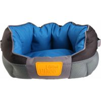 Gigwi Place Soft Bed Blue & Black Large 75L X 50W X 29H