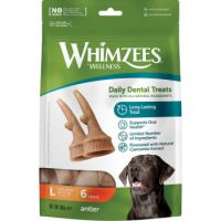 WHIMZEES Occupy Antler Natural Dental Chews for Dogs – Large (6pc)