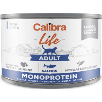  Calibra Cat Wet Food Life Can Adult Salmon 200g 
