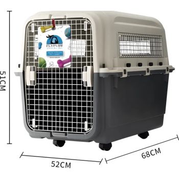  Flyfurr Airline Approved Plastic Pet Transporter - 67.5*51*52.8 cm 