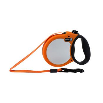  Visibility retractable leash, 5 m - Small - Neon Orange 