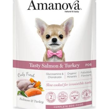  Amanova Wet Adult Dog Tasty Salmon Turkey - 100g 