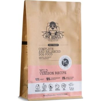  Mr Bones Air-Dried Free Range Wild Venison Dry Dog Food - 1 Kg 