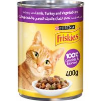 Purina Friskies Wet Cat Food Lamb, Turkey and Vegetables In Gravy 400g