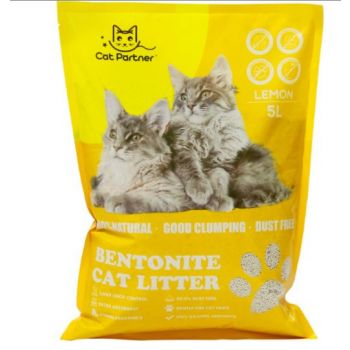  Cat Partner Bentonite Dust Free Clumping Litter 5 L – Lemon 