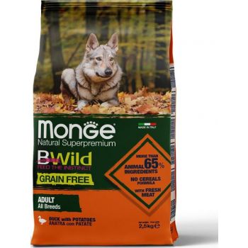  Monge Bwild Grain Free Adult All Breeds Duck And Potatoes 2.5kg 