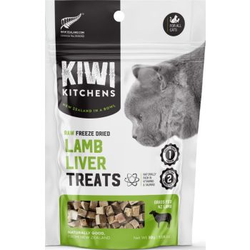  Kiwi Kitchens Raw Freeze Dried Lamb Liver Cat Treats 30g 