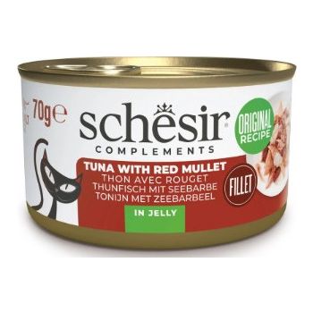  Schesir Complements Cat Wet Food in Jelly Can- Tuna With Red Mullet 70g 