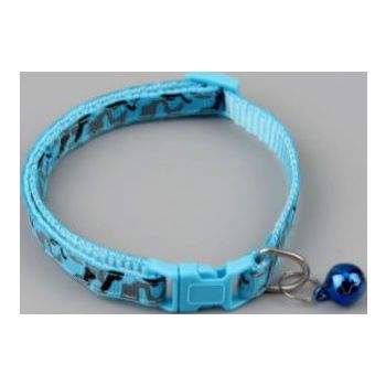  PETS CLUB ADJUSTABLE CAT COLLAR WITH BELL- BLUE 