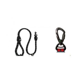  DOCO  Reflective Rope Leash W/ soft Rubber Handle Ver.5 - Click &amp; Lock Snap  S   Ø8mm x 150cm 